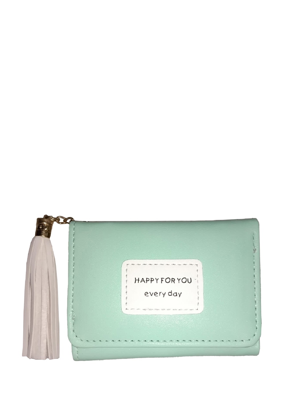 

SYGA Women Typography Printed Leather Three Fold Wallet, Green