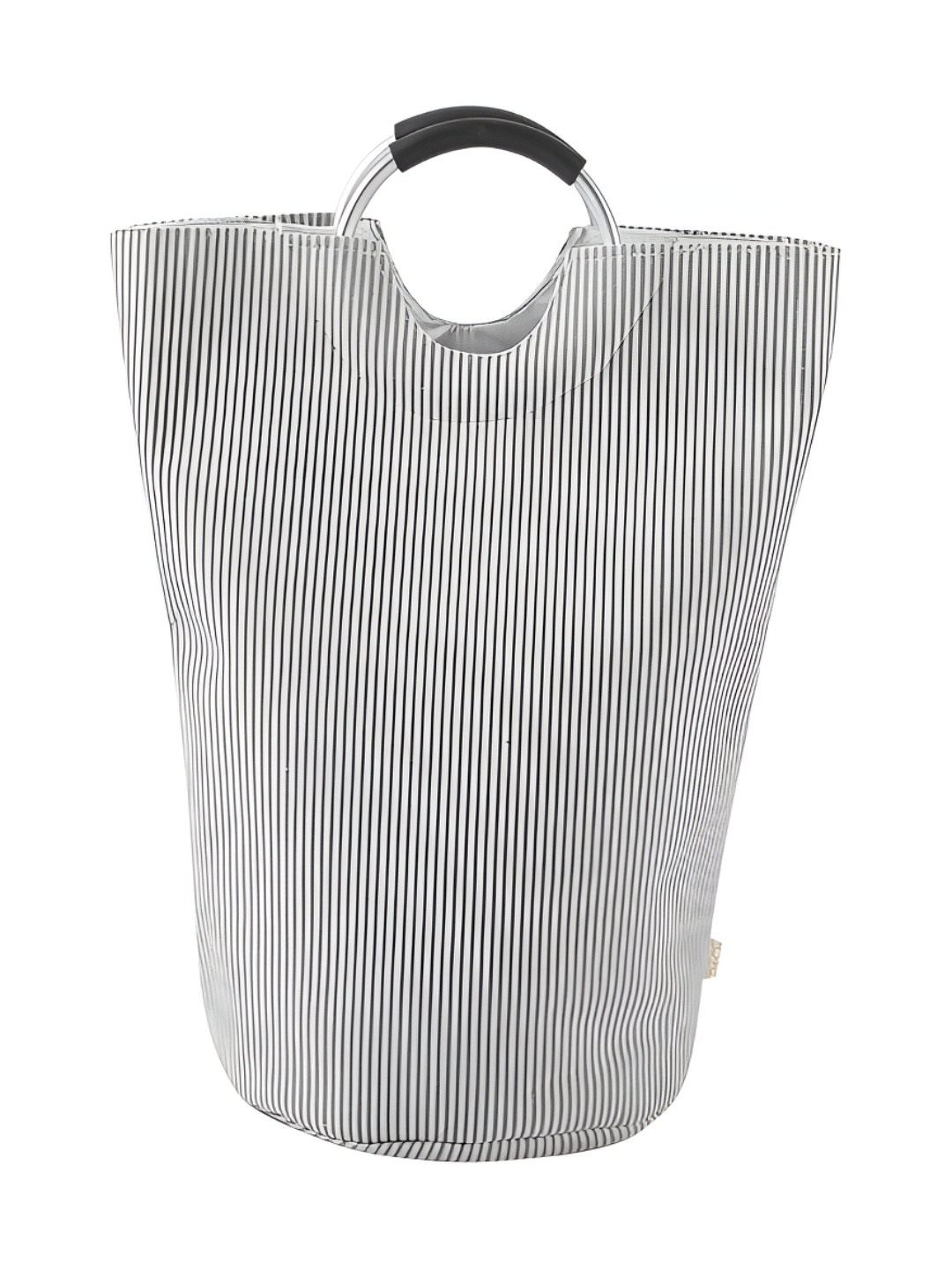 

HOKIPO Grey & White Striped Cotton Laundry Bag