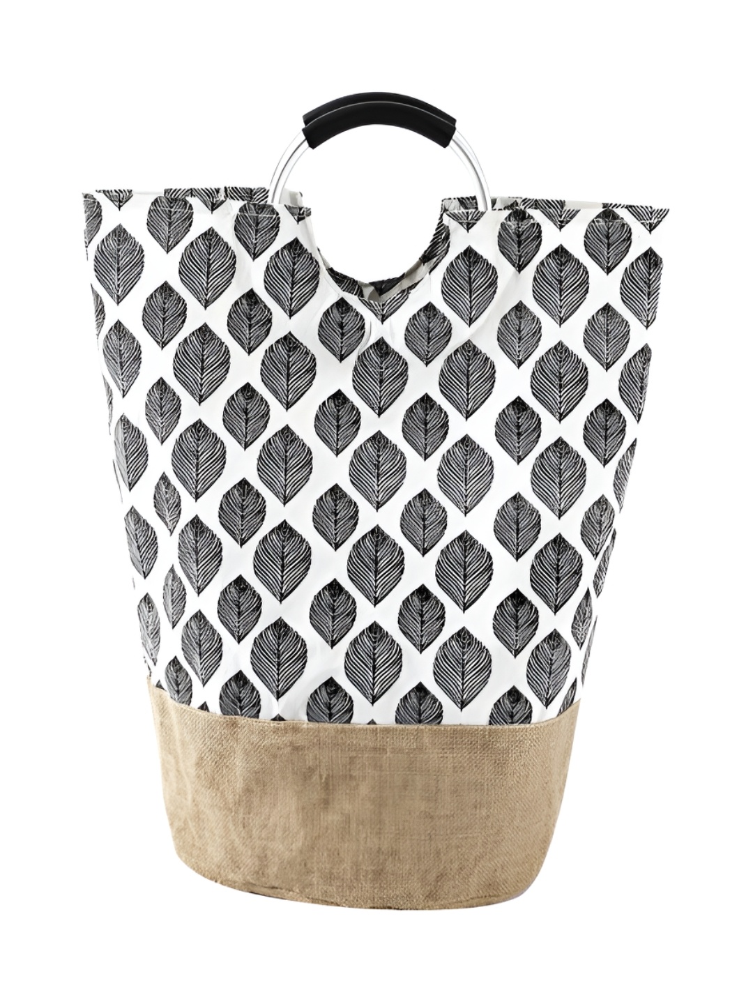 

HOKIPO Black & White Printed Cotton Laundry Bag