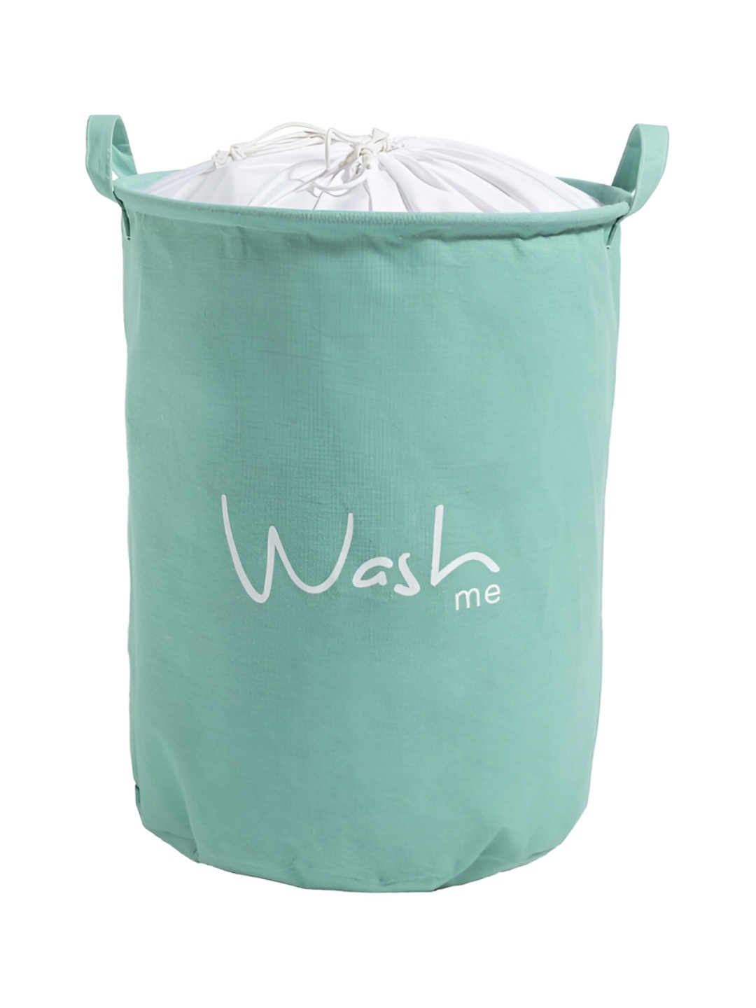 

HOKIPO Green & White Printed Folding Laundry Bag