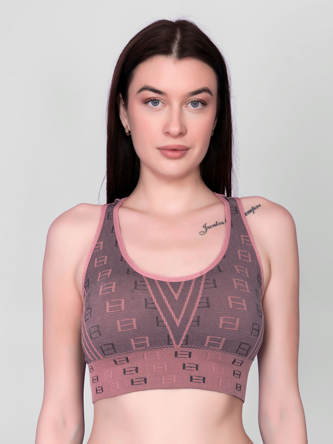 

Gopalvilla Self Designed Full Coverage Lightly Padded Workout Bra With All Day Comfort, Pink