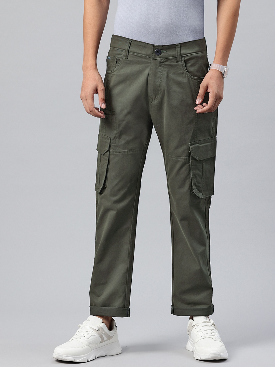 

Rodamo Men Cargo Trousers, Green