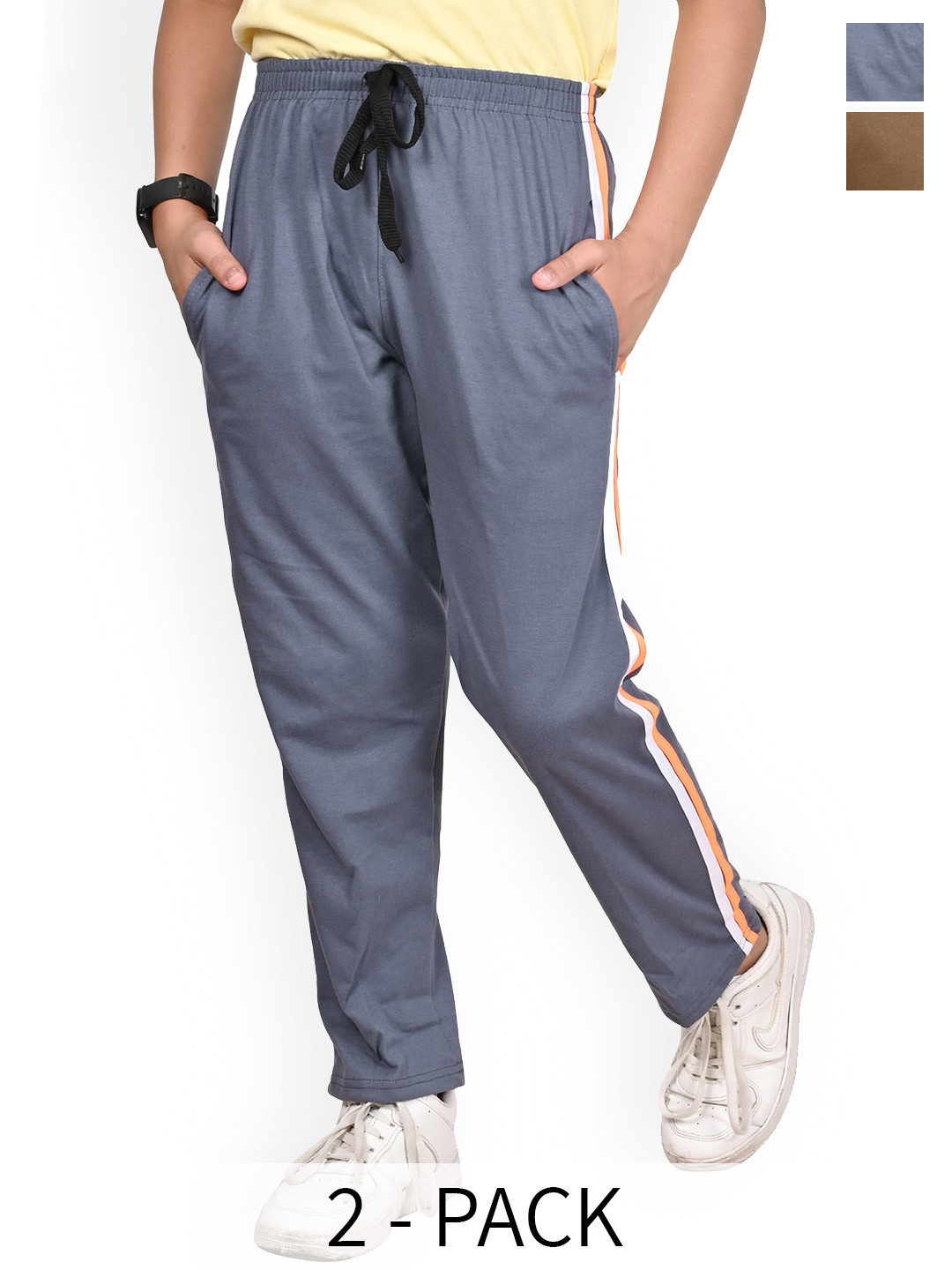 

BAESD Boys 2Pcs Pure Cotton Track Pants, Grey