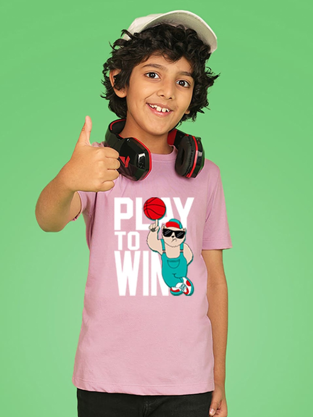 

NUSYL Boys Round Neck Printed T-shirt, Purple