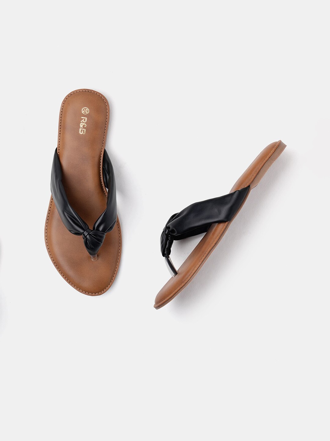 

R&B Women Ethnic PU Clogs Sandals, Black