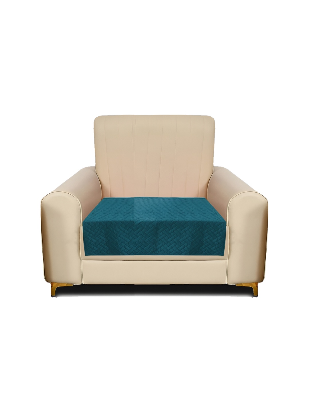 

RRC Green Solid Velvet 1 Seater Sofa Cover