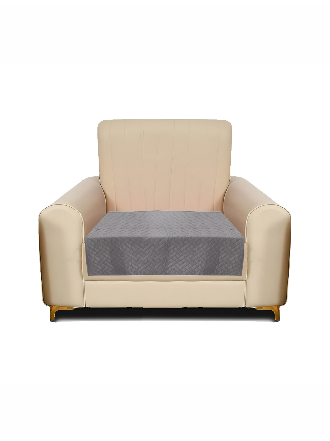 

RRC Grey 1 Seater Velvet Sofa Cover