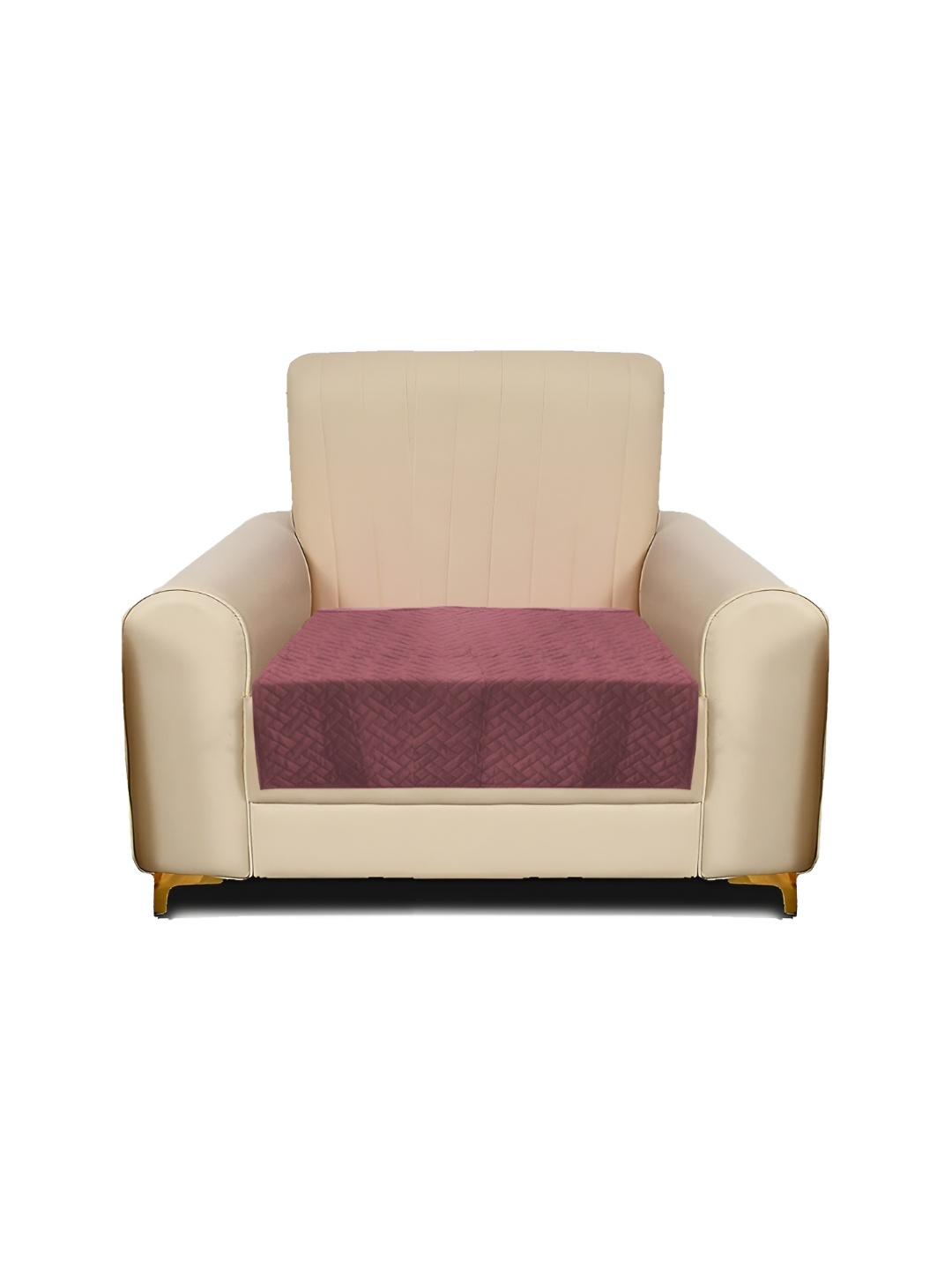 

RRC Coral Solid Velvet Single Seater Sofa Cover