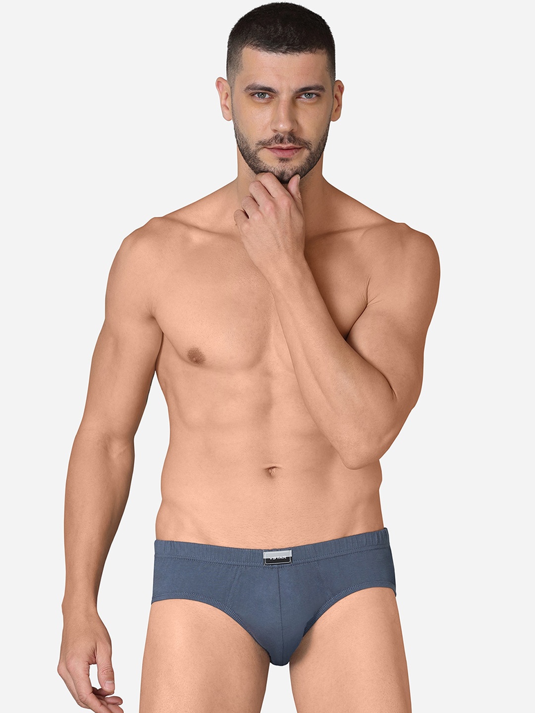 

VStar Pack Of 2 Combed Cotton Basic Briefs ACE NEO-2PCS-CHINA_BLUE