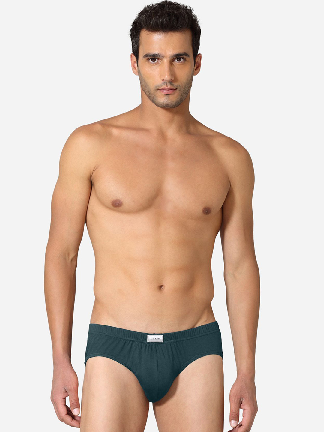 

VStar Solid Pack Of 2 Basic Briefs ACE NEO-2PCS-DARK_STATE, Green