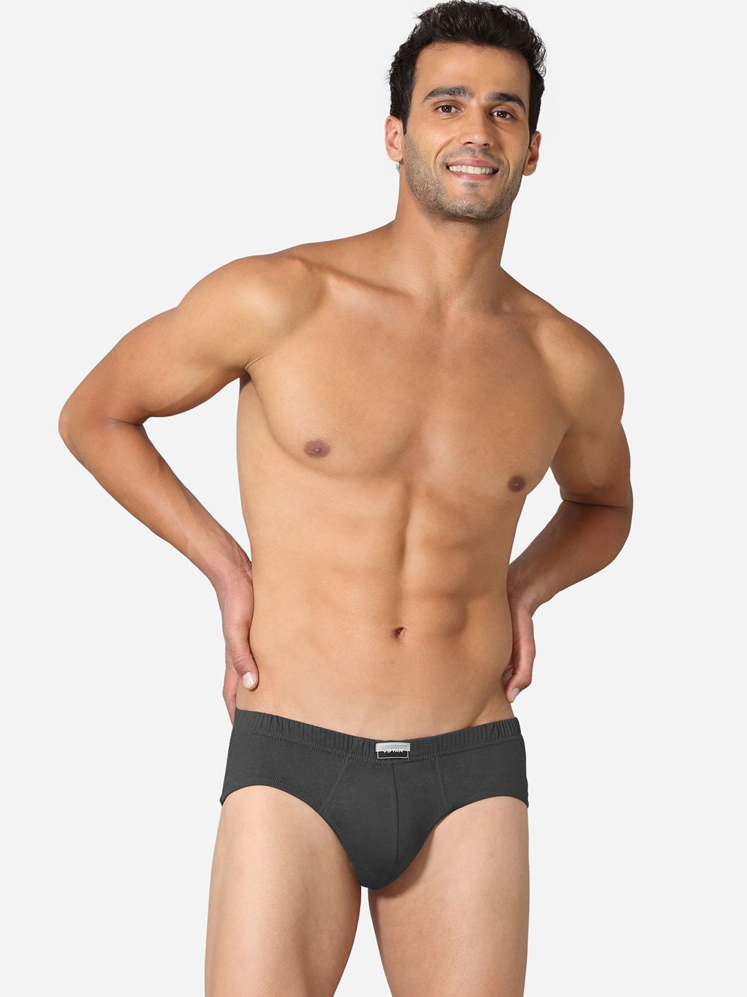 

VStar Solid Pack Of 2 Basic Briefs ACE NEO-2PCS-GREY