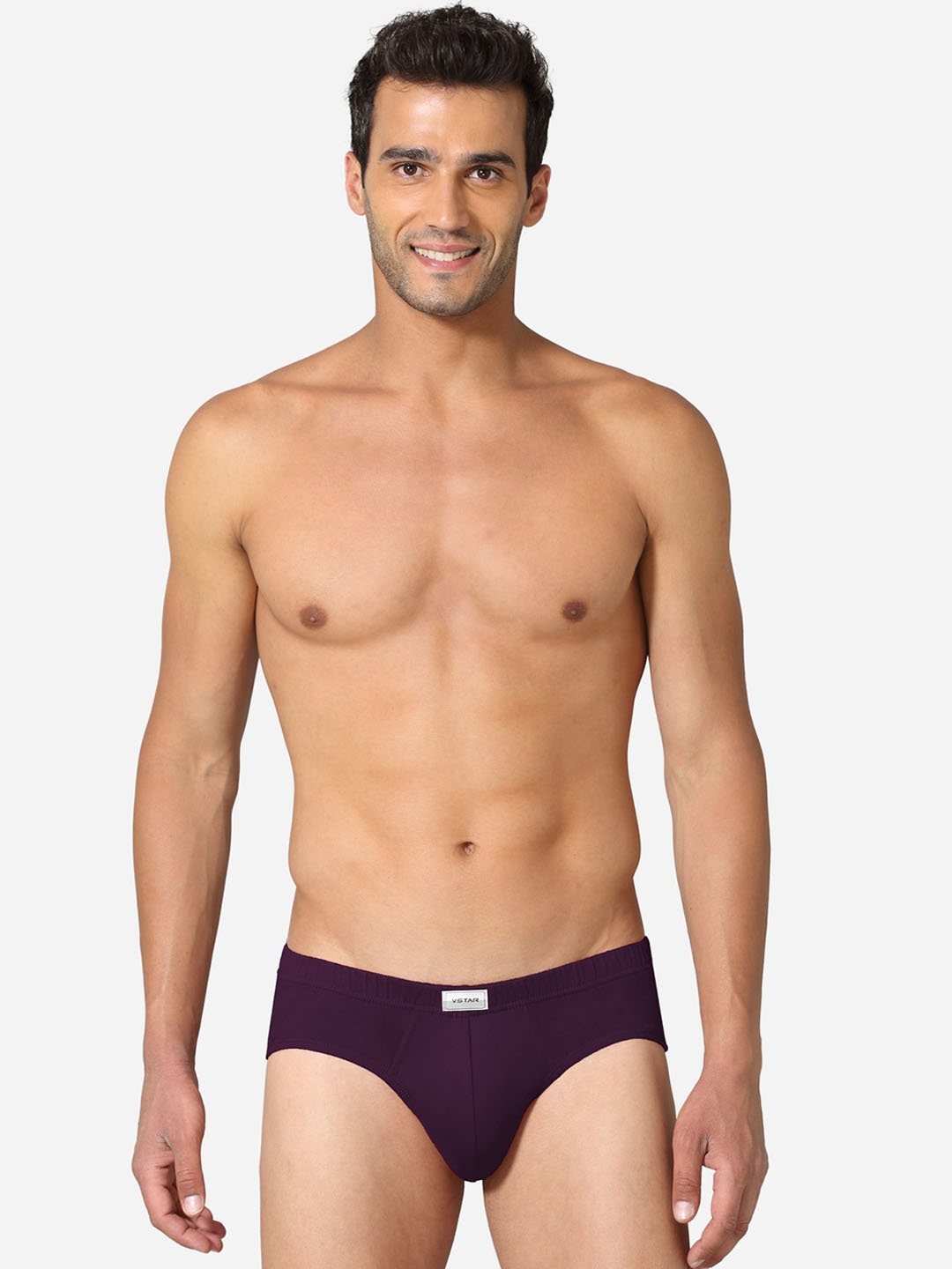 

VStar Solid Pack Of 2 Basic Briefs ACE NEO-2PCS-POTENT_PURPLE