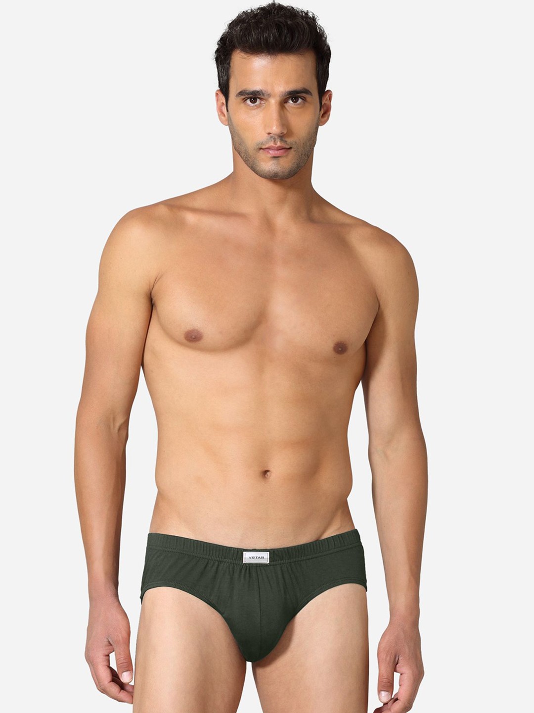 

VStar Solid Pack Of 2 Basic Briefs ACE NEO-2PCS-PEAT, Green