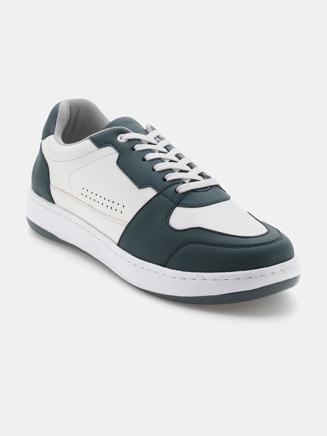 

R&B Men Colourblocked PU Sneakers, Olive