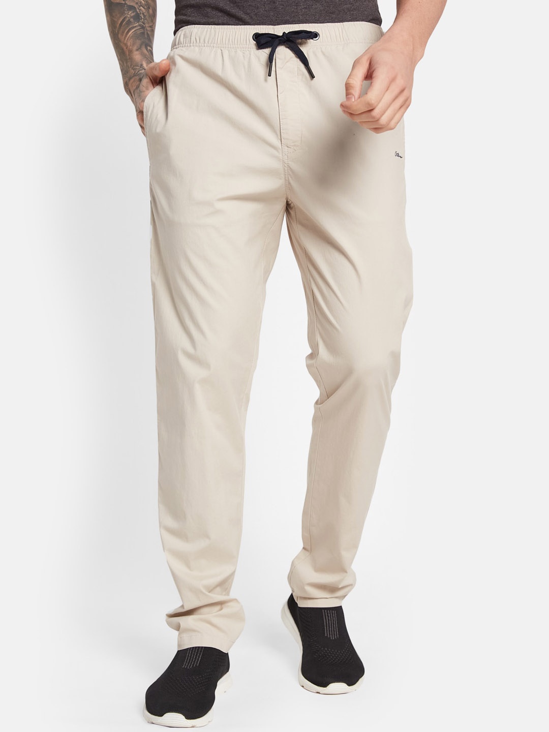 

Octave Men Cotton Track Pants, Cream