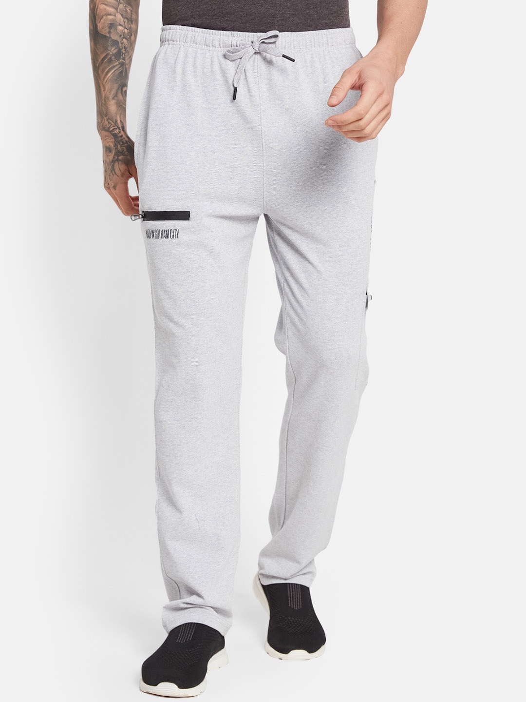 

Octave Ss24 Men Cotton Mid Rise Track Pants, Grey