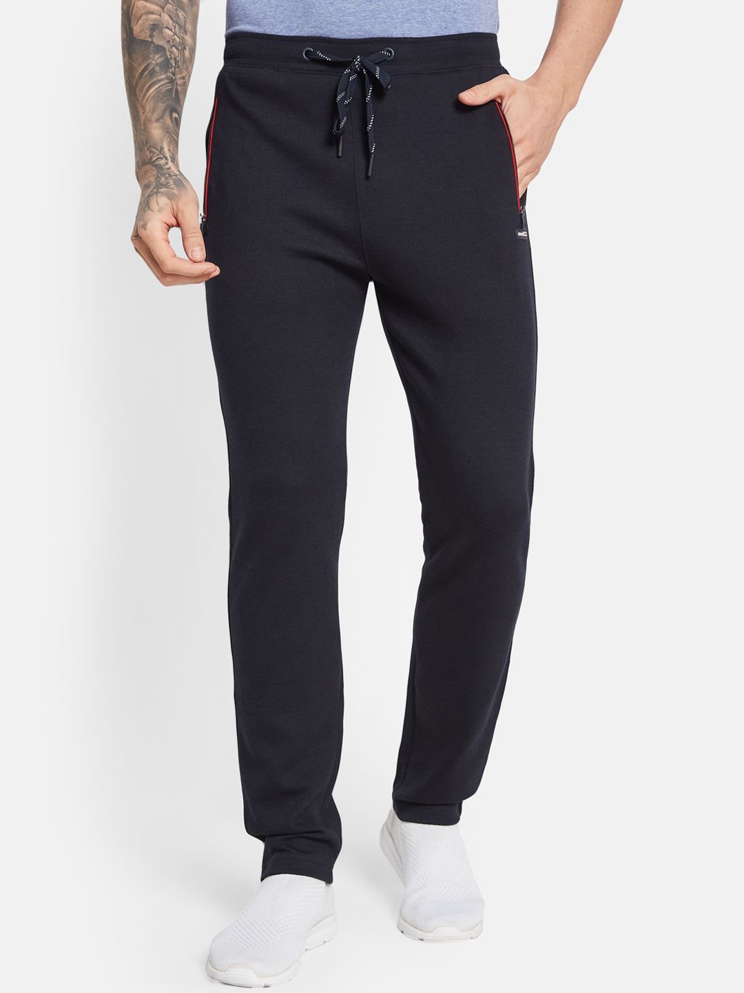 

Octave Men Regular Fit Cotton Track Pants, Navy blue