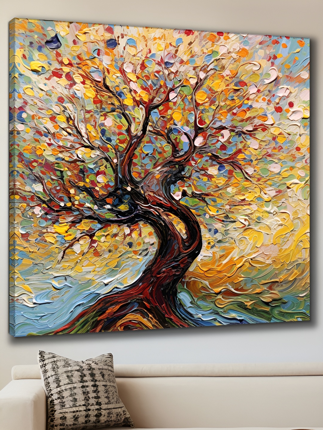 

SAF Brown & Blue Wooden Nature Wall Art