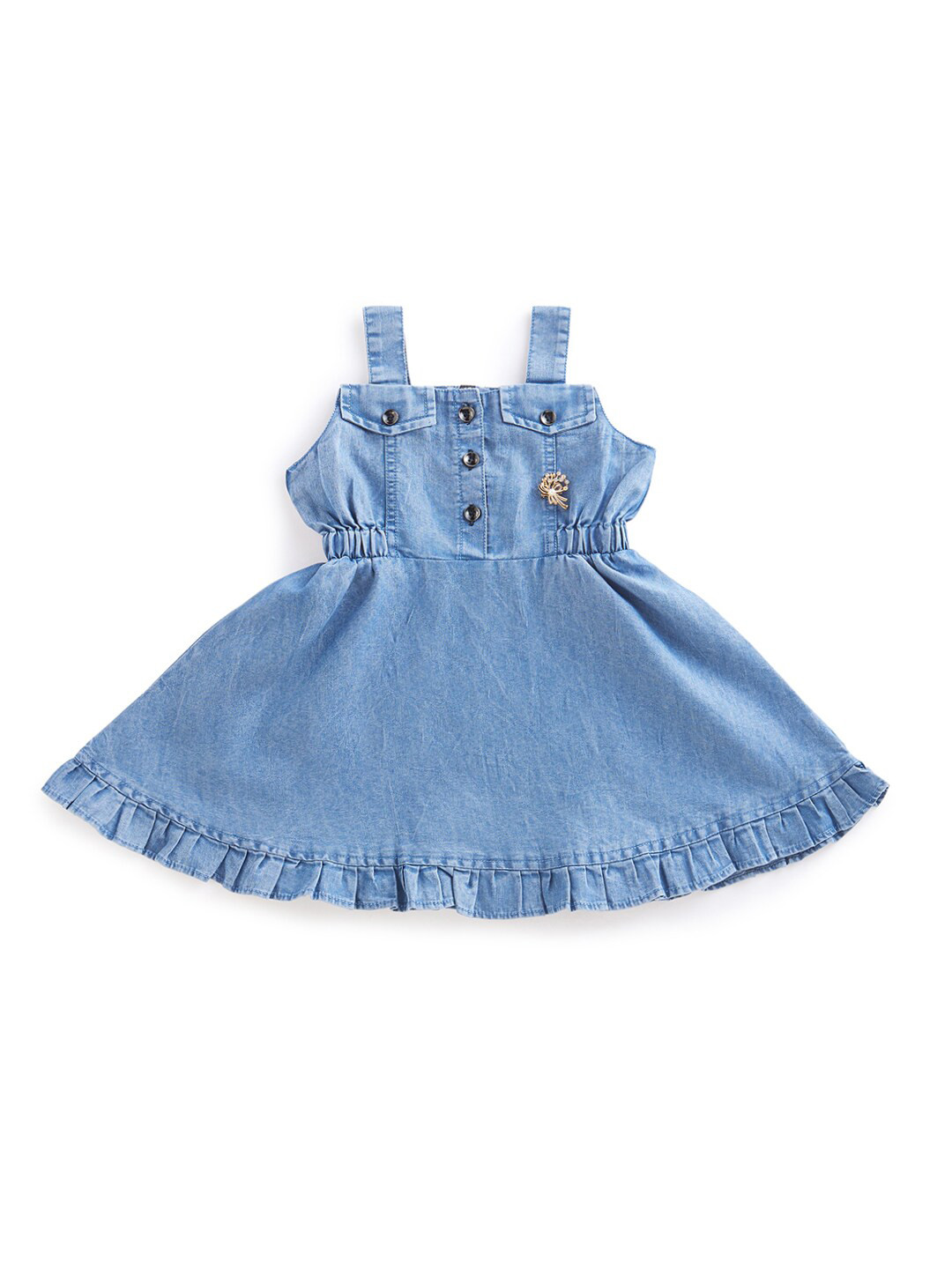 

BAESD Girls Denim Fit & Flare Dress, Blue