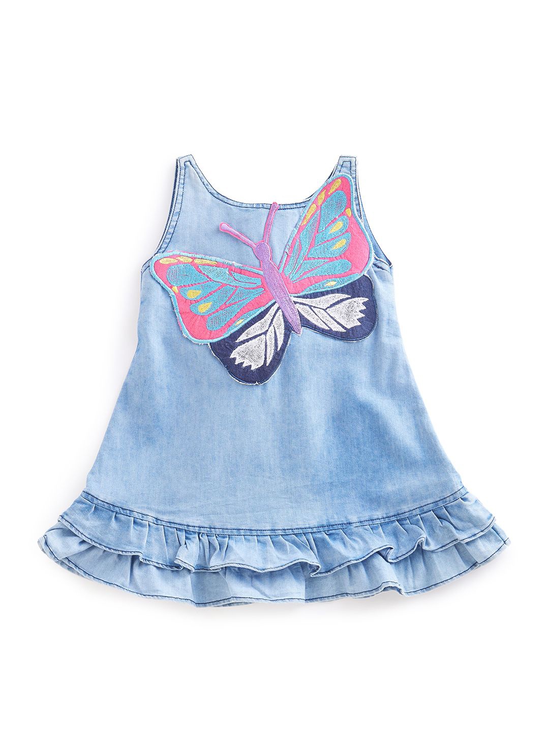 

BAESD Girls Denim A-Line Dress, Blue