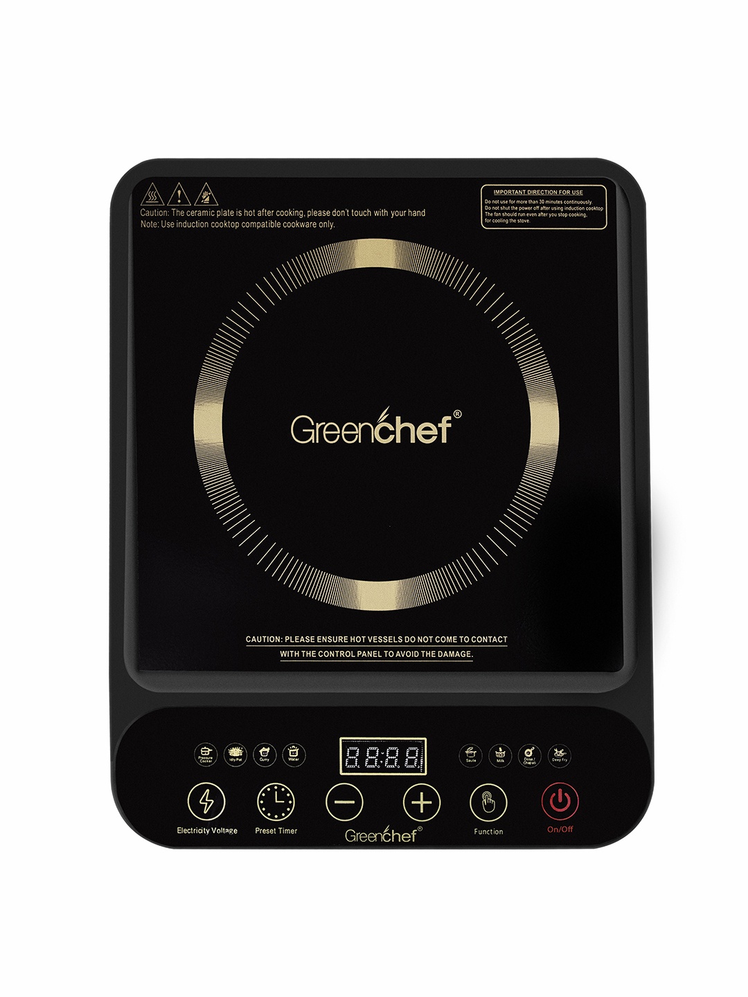 

Greenchef Black Dice 2000W Induction Cooktop with Touch Panel