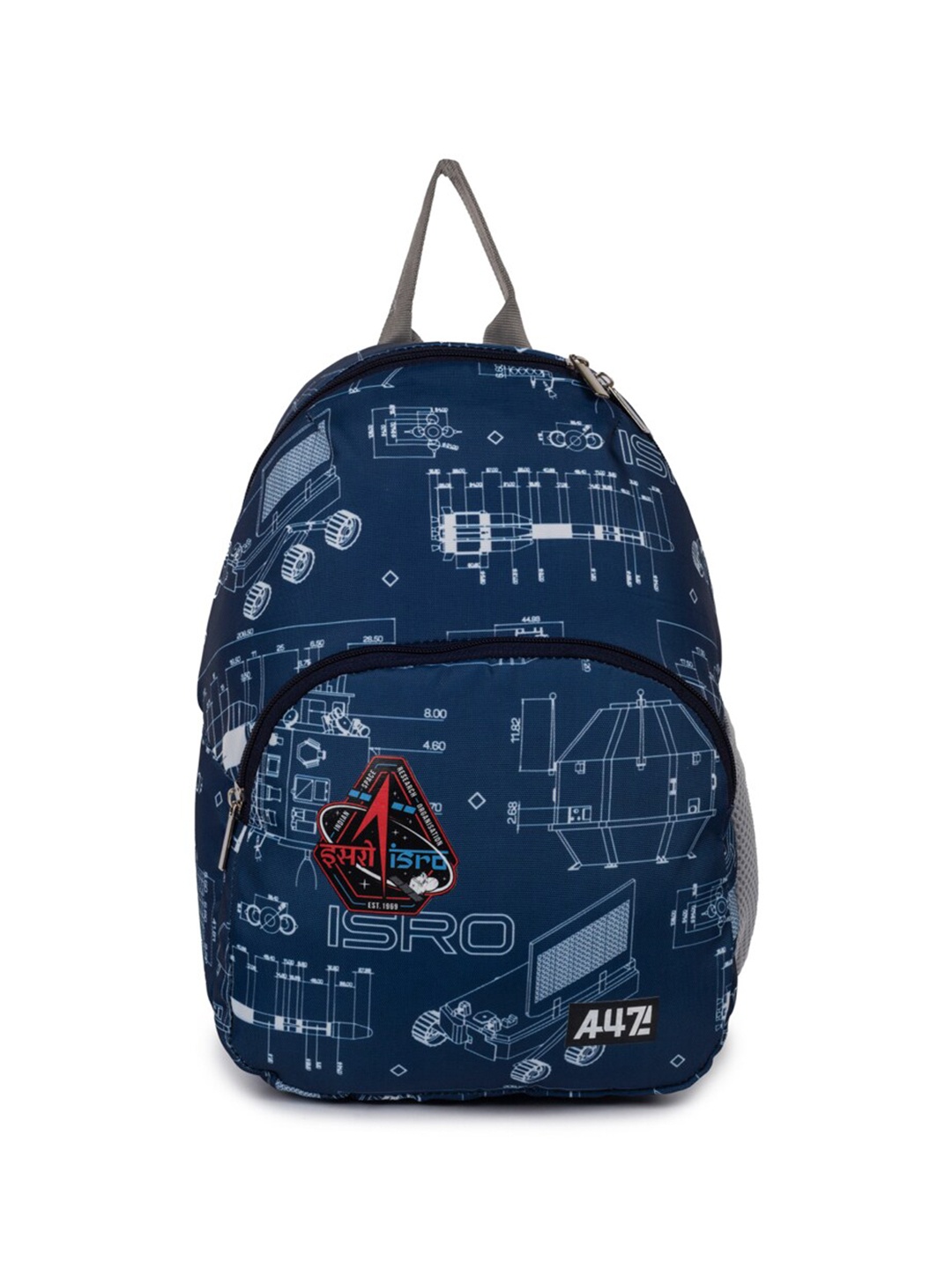 

QIPS Kids Graphic Printed Ergonomic Backpack, Navy blue