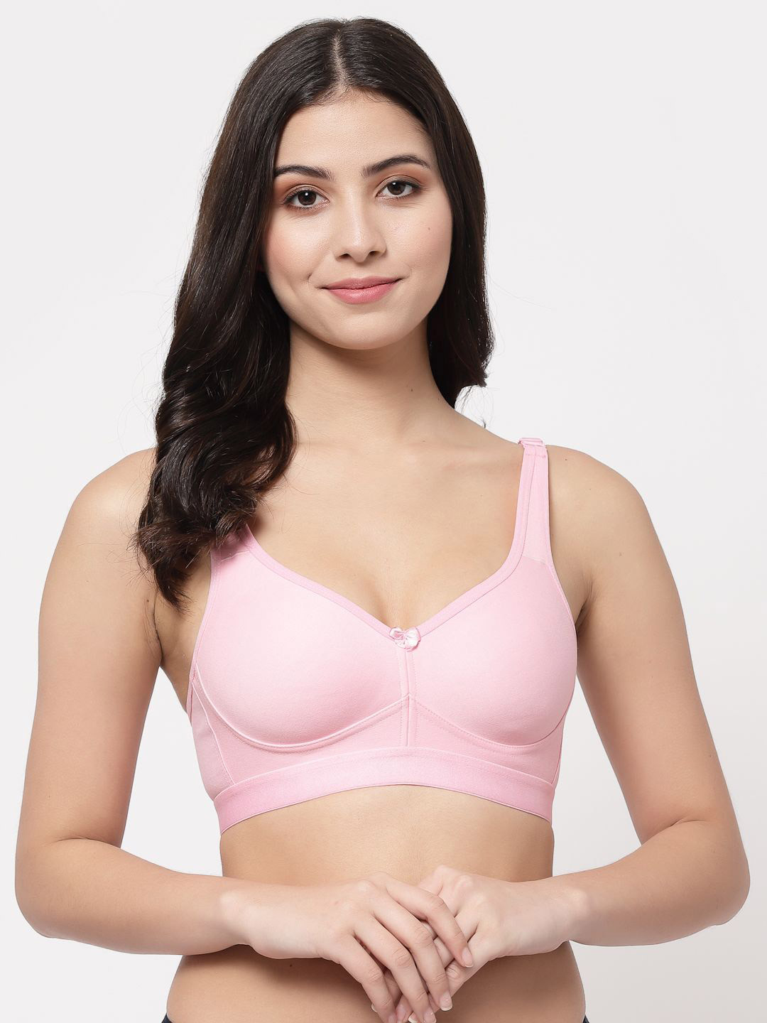

College Girl Lightly Padded Non-Wired Super Support Cotton Minimizer Bra-All Day Comfort, Pink
