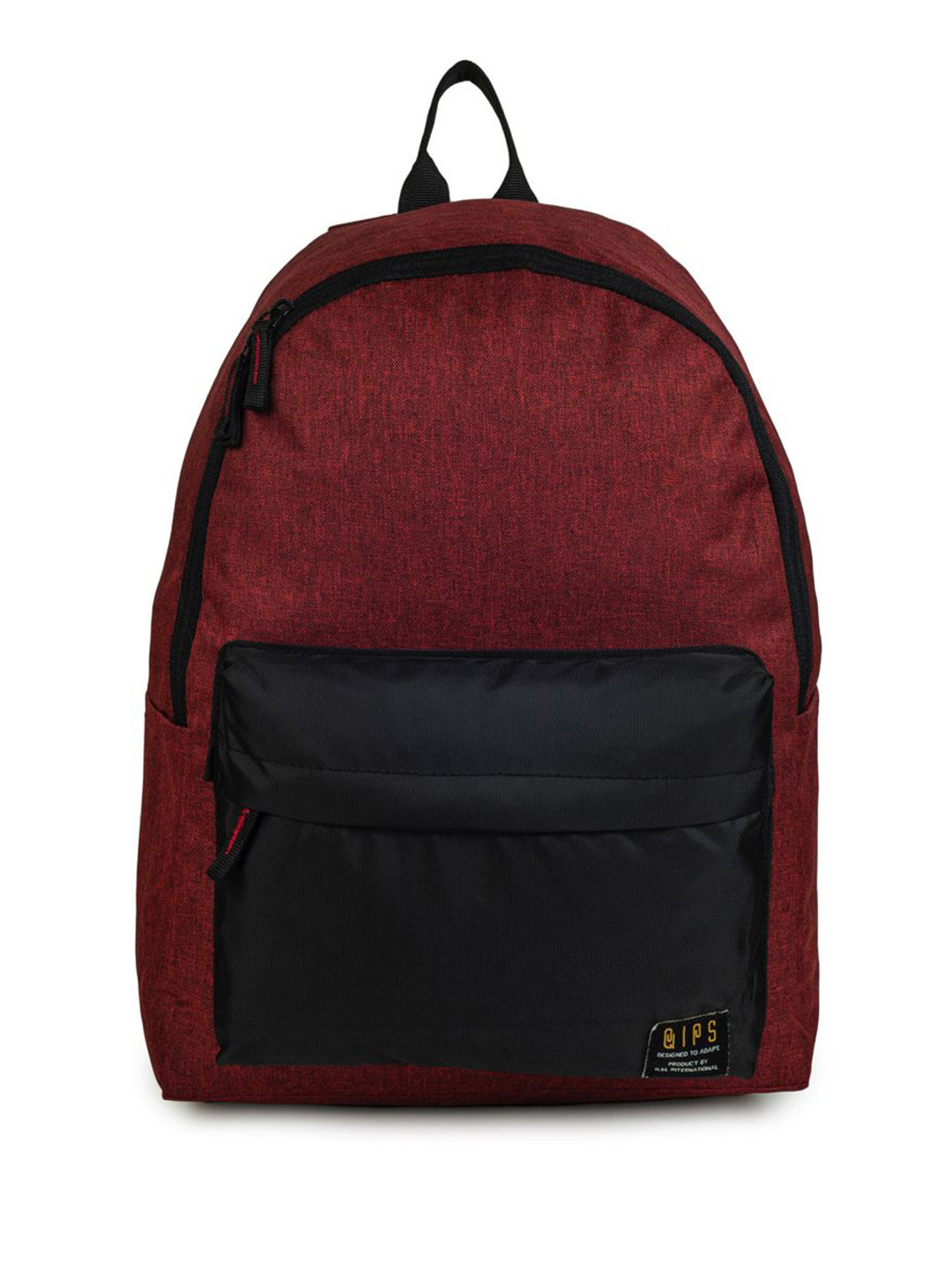

QIPS Unisex Colourblocked Backpack, Red