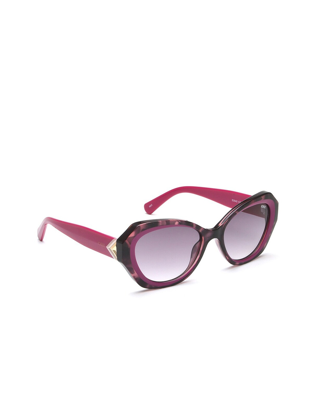 

IDEE Women Oval Sunglasses with UV Protected Lens IDS3042C3SG, Grey