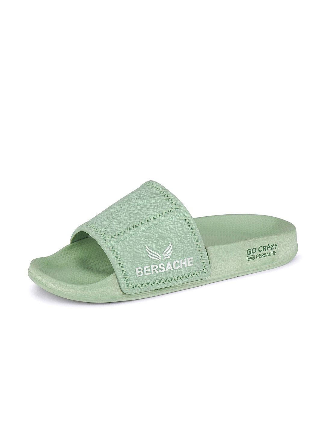 

BERSACHE Men Printed Sliders, Green