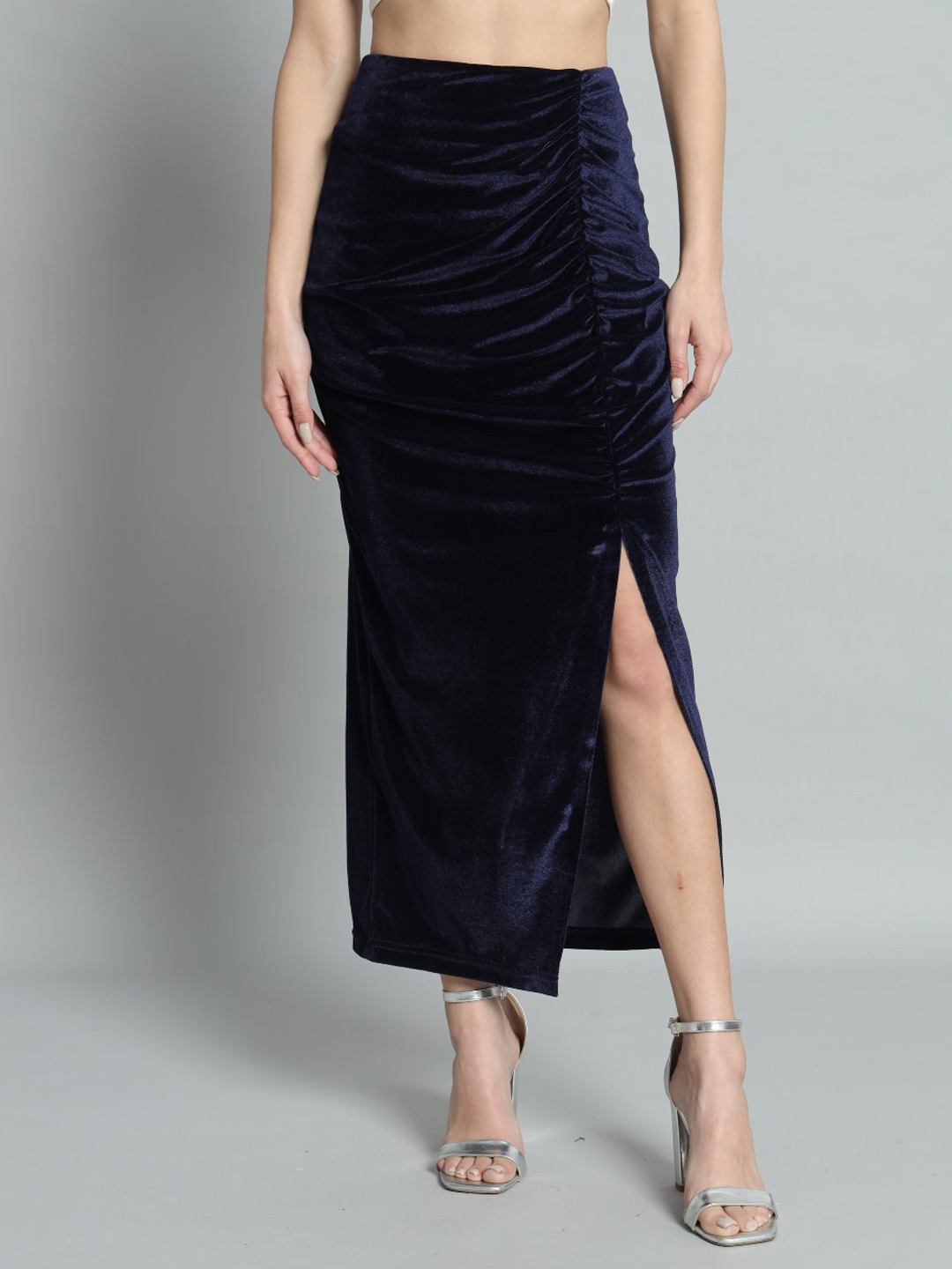 

VAARARO Women Pencil Midi Skirt, Navy blue