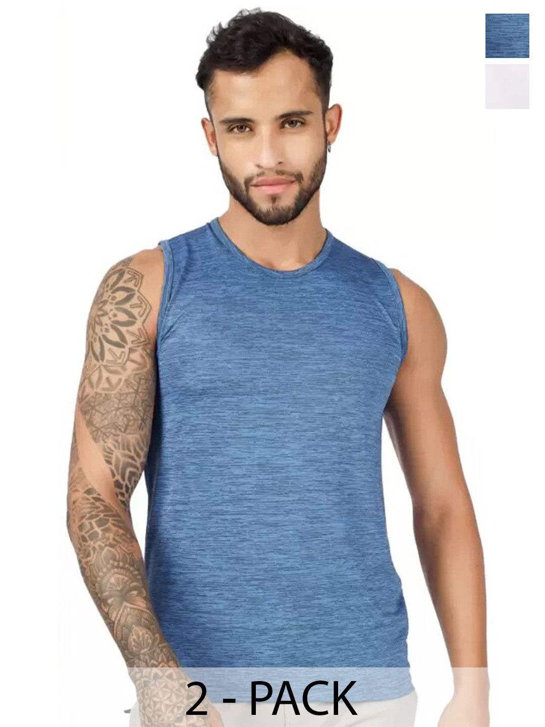 

BLUEFICUS Men 2 Pockets T-shirt, Blue