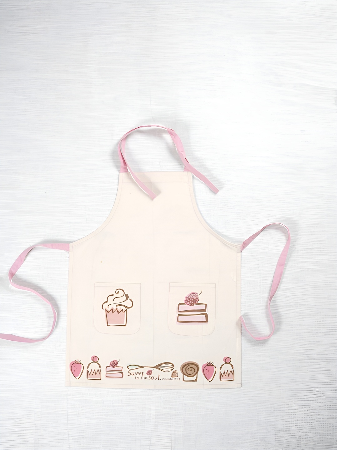 

Ratan Cart Off White & Brown Printed Cotton Apron