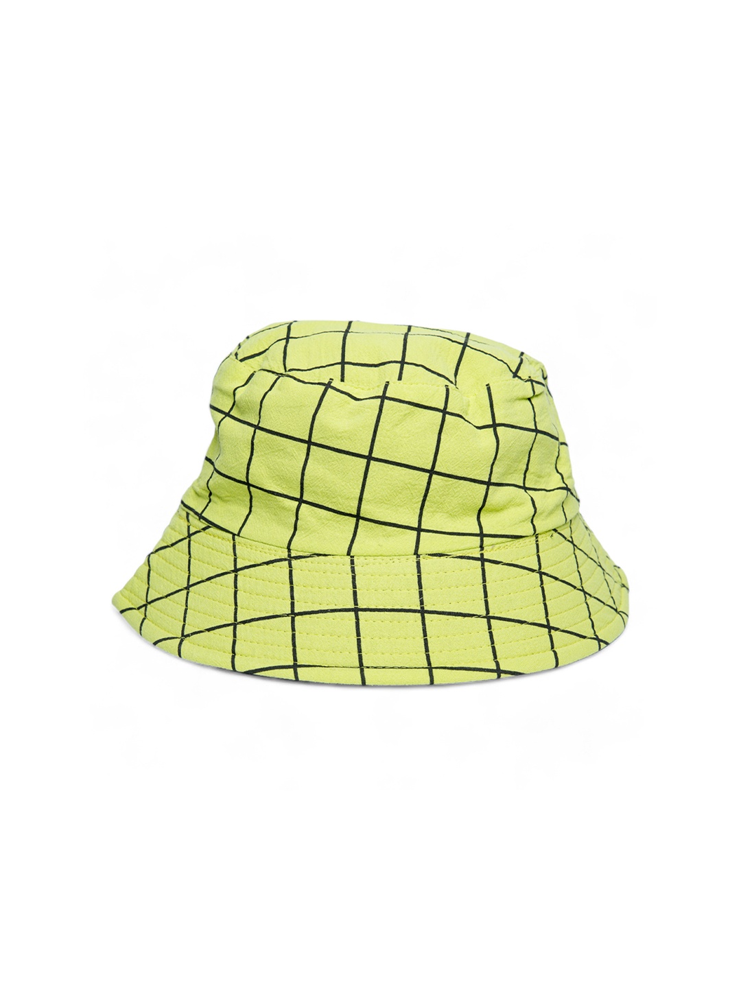 

CHOKORE Unisex Checked Cotton Bucket Hat, Green