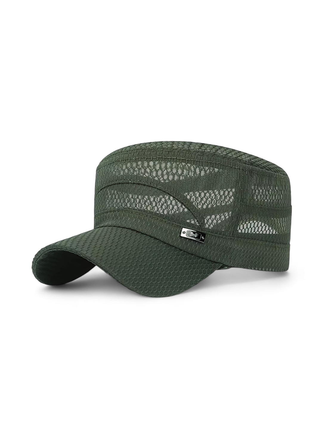 

CHOKORE Unisex Self Design Cotton Baseball Cap, Green