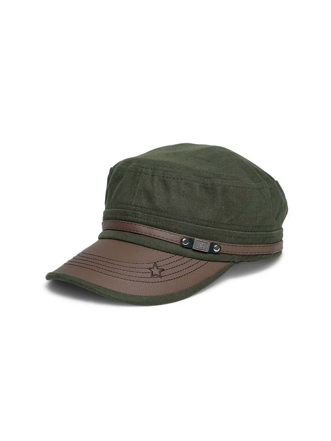 

CHOKORE Unisex Colourblocked Cotton Baseball Cap, Green