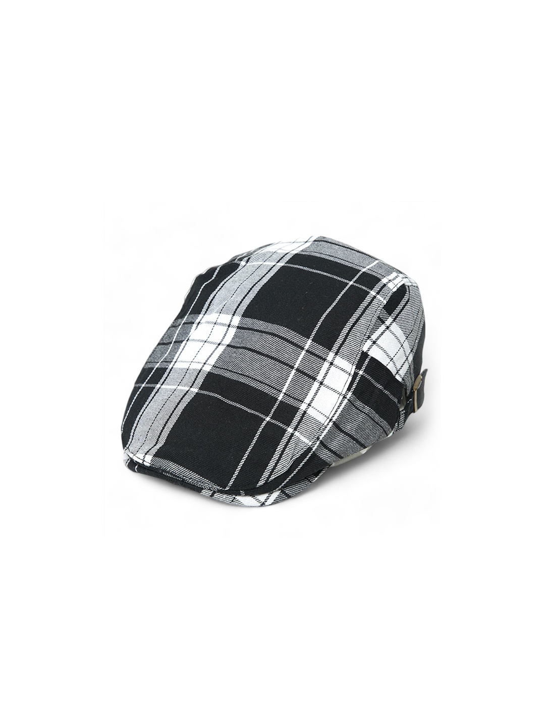 

CHOKORE Unisex Checked Cotton Ascot Cap, Black