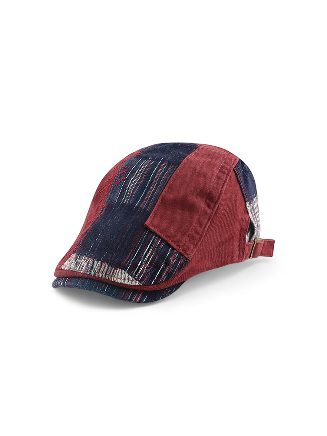 

CHOKORE Unisex Self Design Cotton Ascot Cap, Red