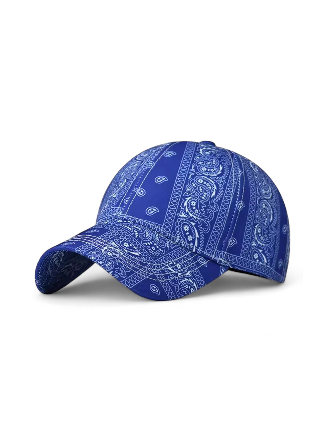 

CHOKORE Unisex Cotton Paisley Printed Baseball Cap, Blue