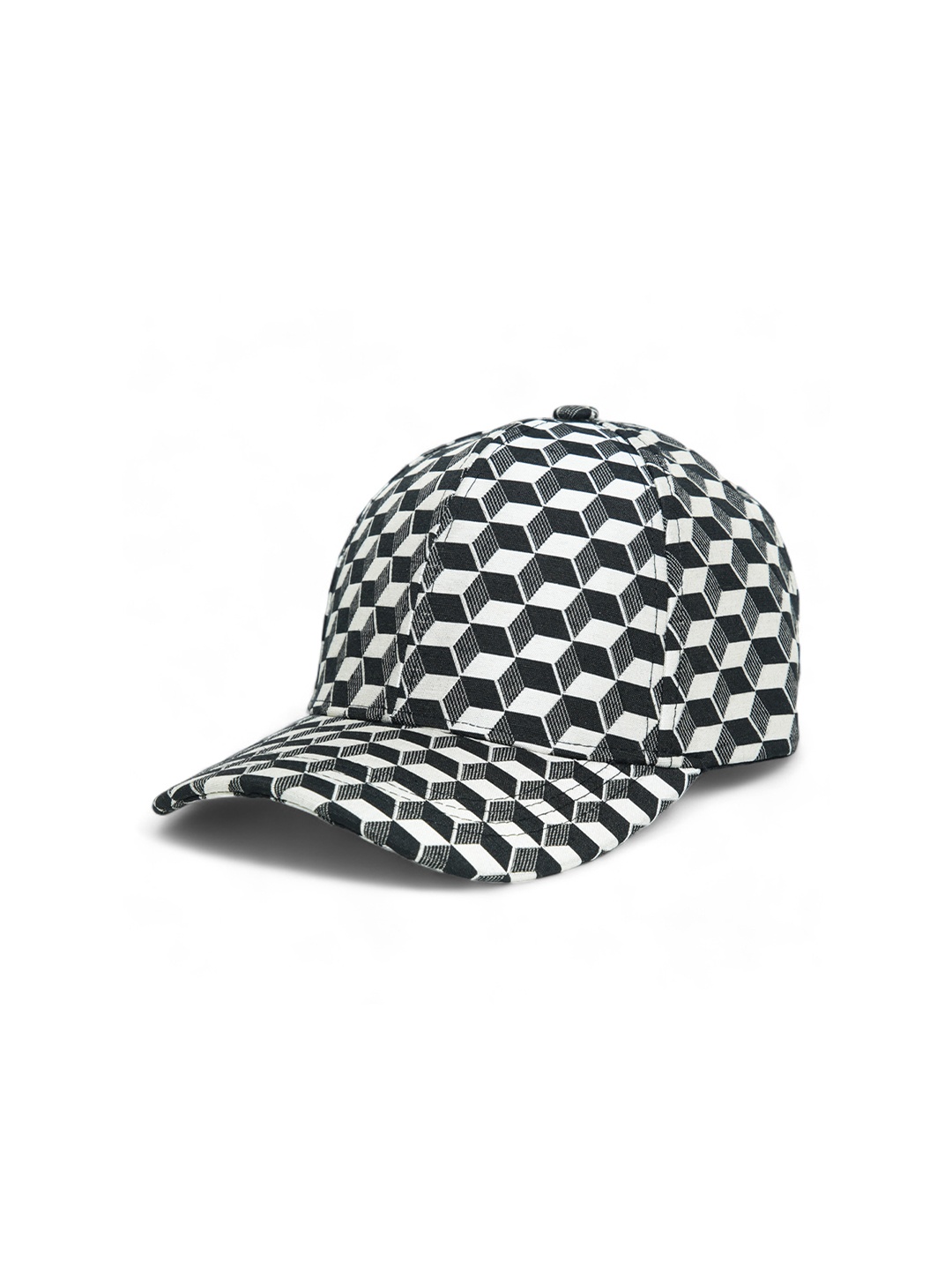 

CHOKORE Unisex Printed Cotton Baseball Cap, Off white