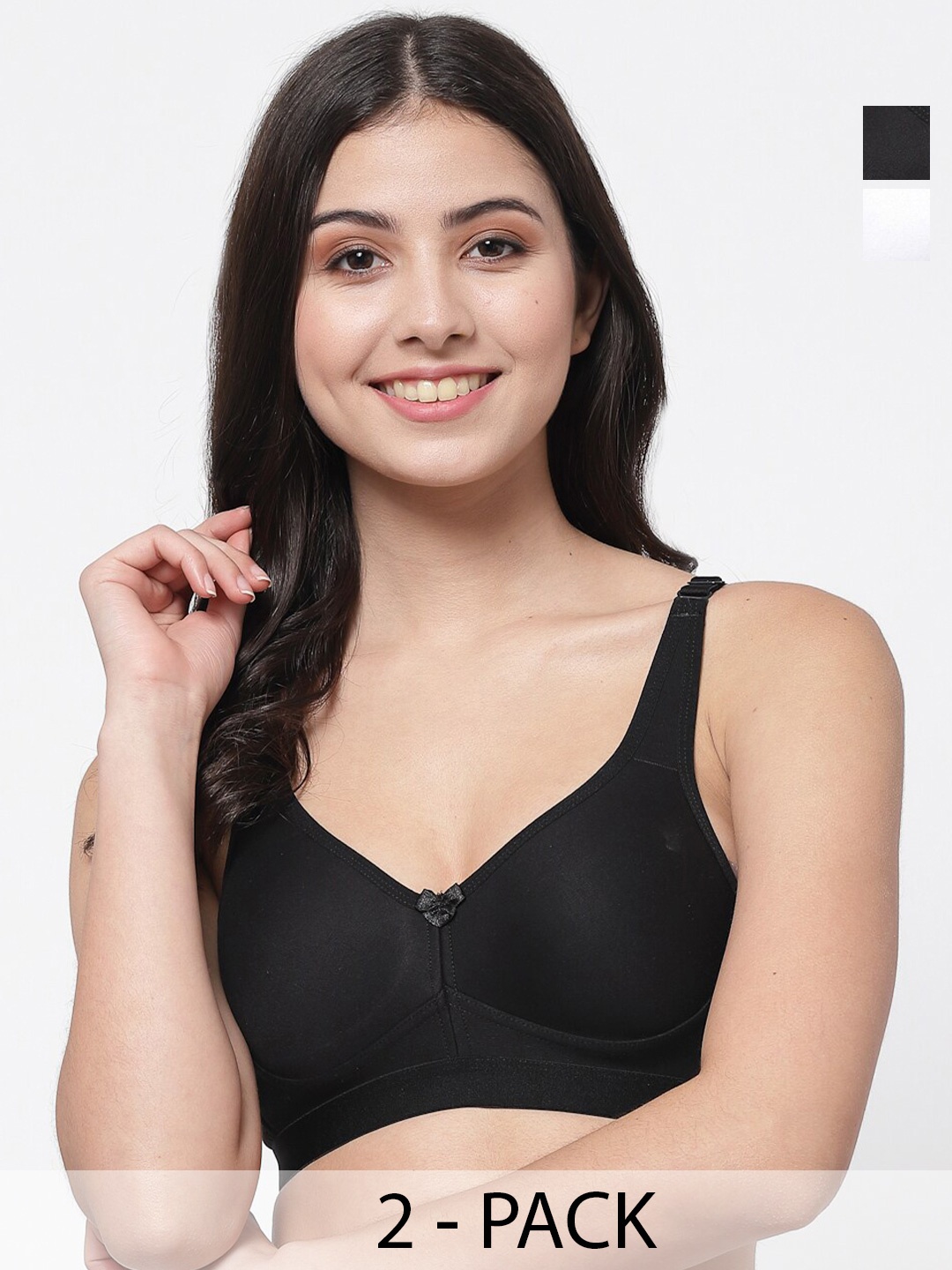 

College Girl Pack of 2 Full Coverage Lightly Padded Minimizer Bra With All Day Comfort, White