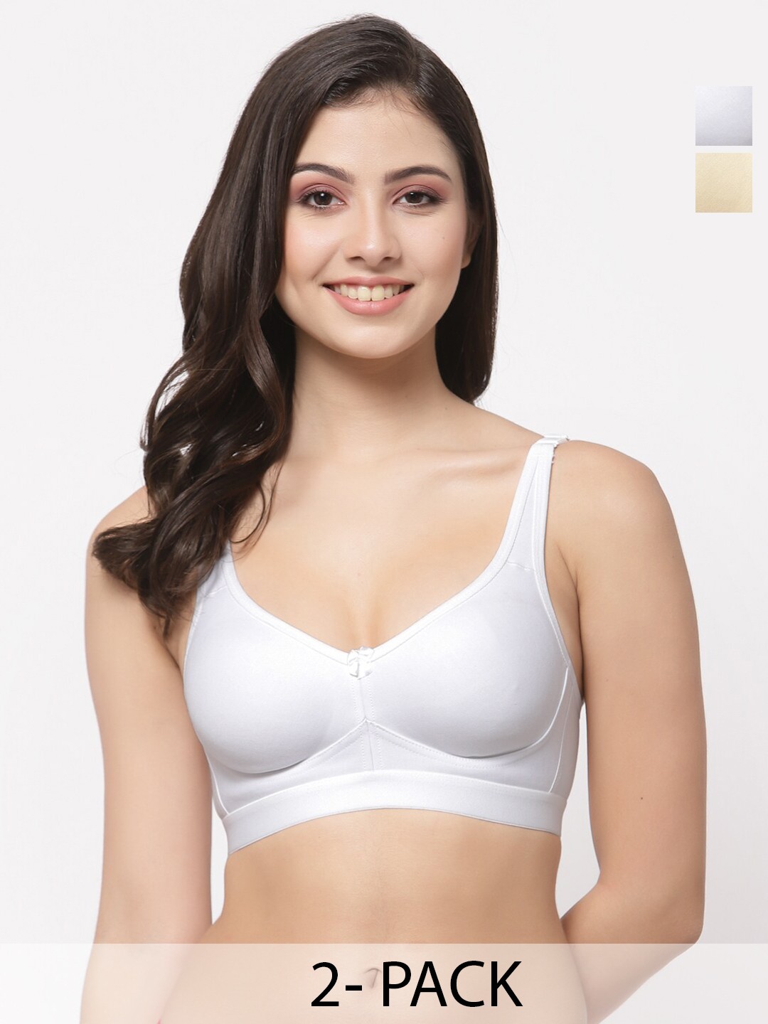 

College Girl Pack Of 2 Lightly Padded Everyday Bra With All Day Comfort, Beige