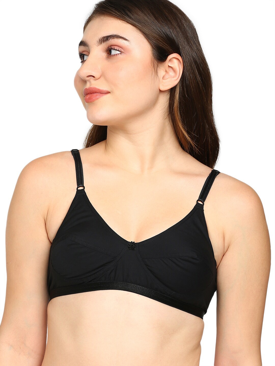 

BLOSSOM Full Coverage Non Padded Pure Cotton Everyday Bra-All Day Comfort, Black