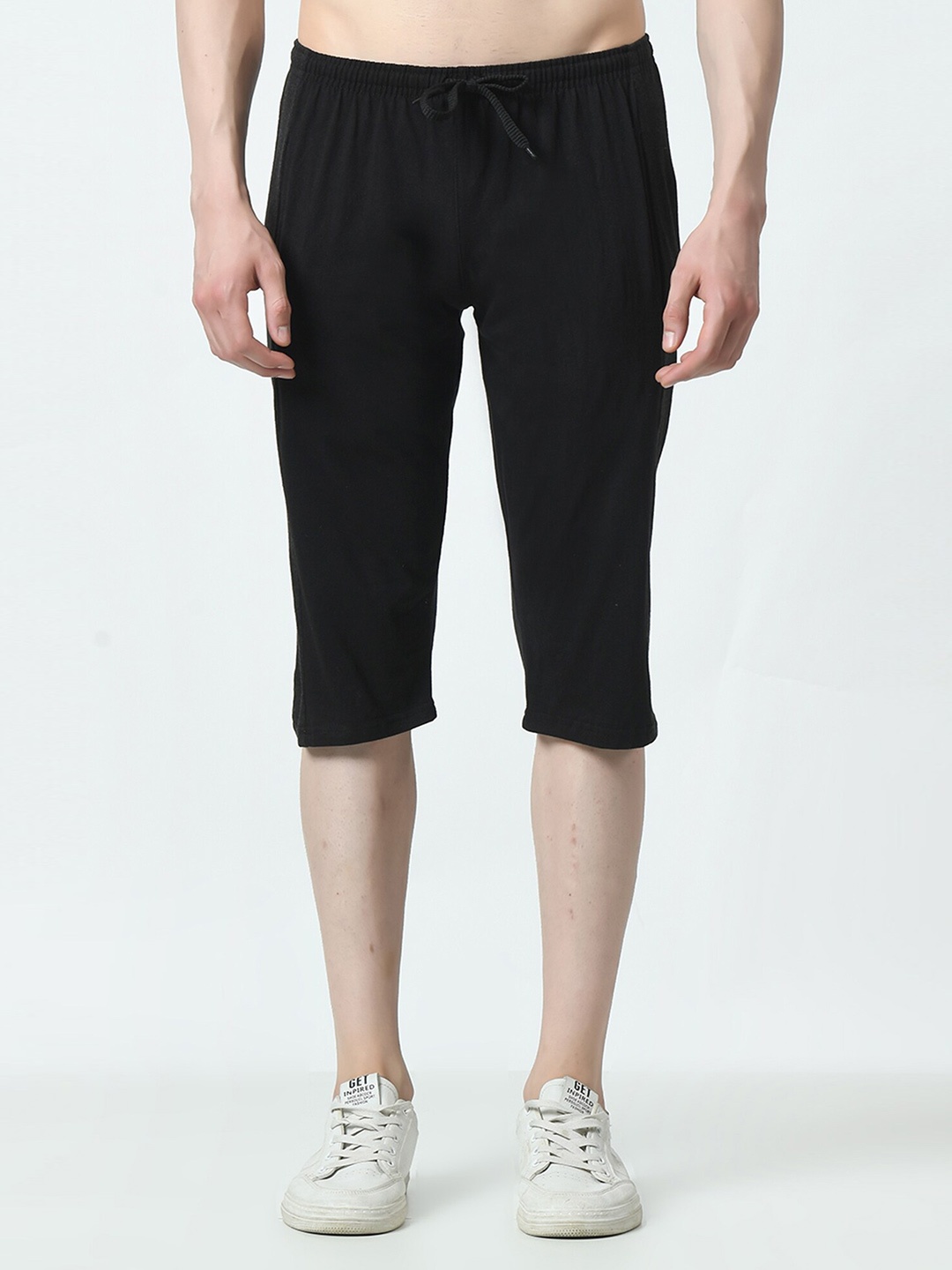 

BAESD Men High-Rise Pure Cotton Shorts, Black
