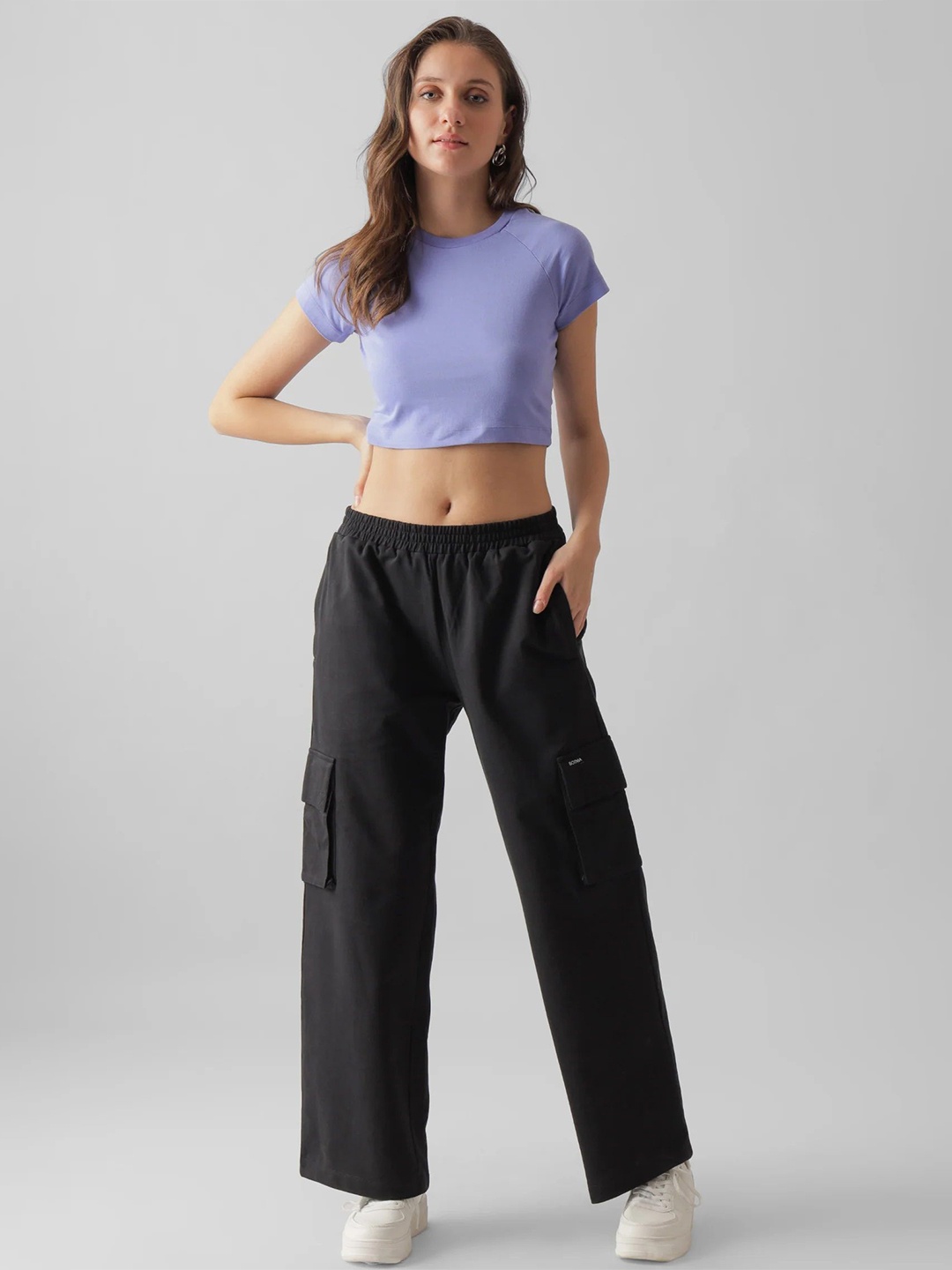 

BOTNIA Cotton Crop Top, Blue