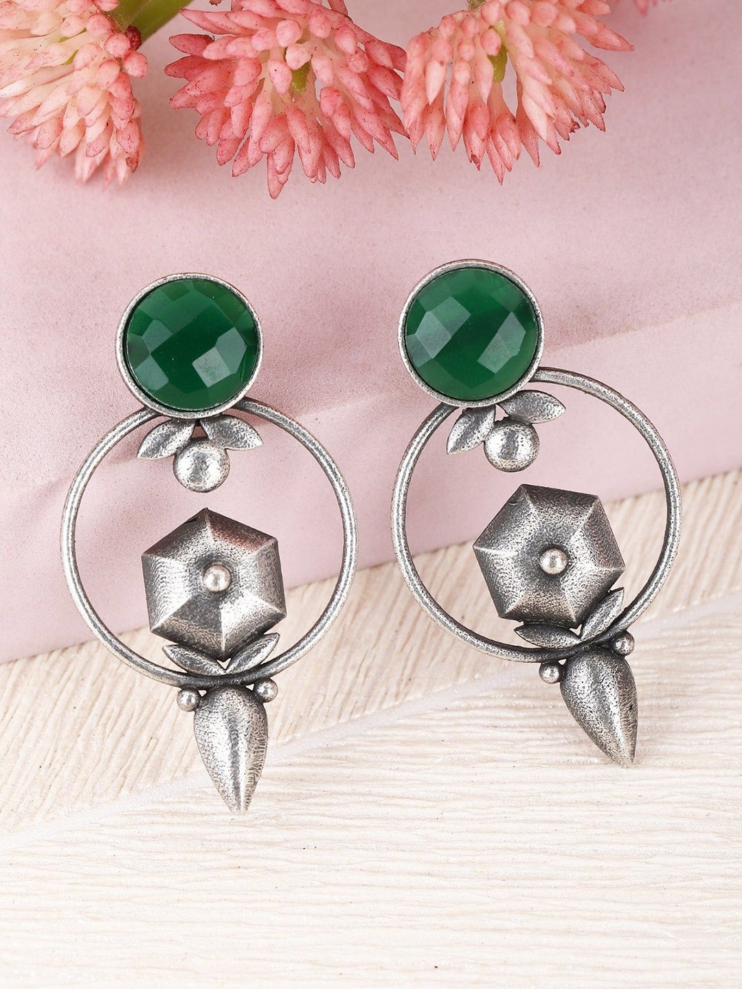 

Anouk Women Contemporary Studs Earrings, Green