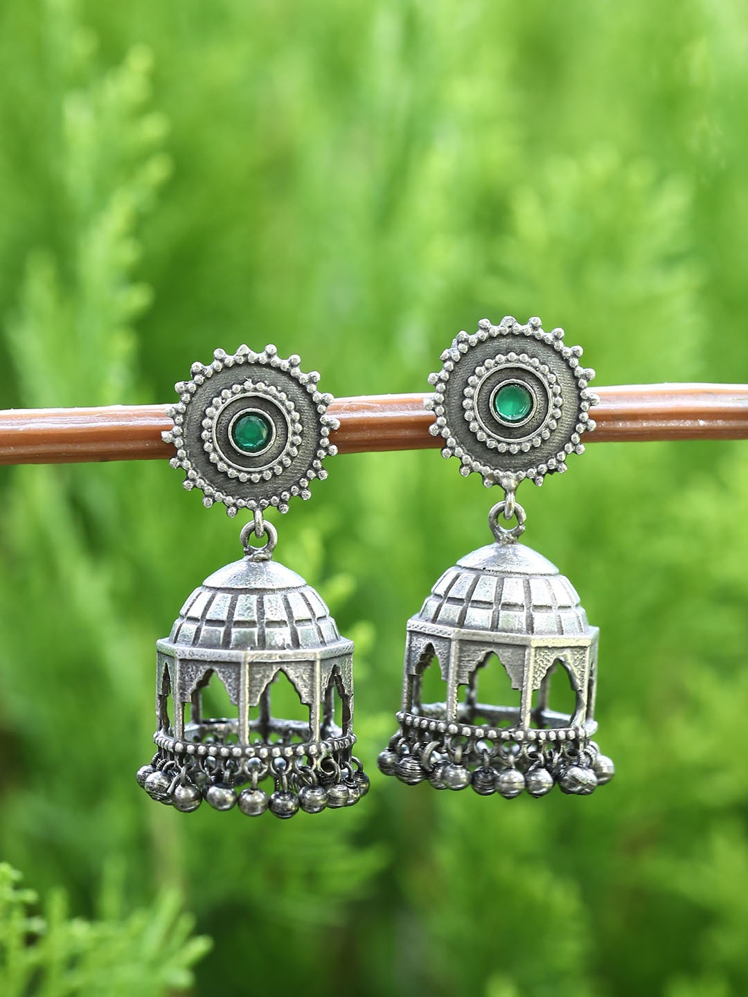 

Anouk Women Contemporary Jhumkas Earrings, Green