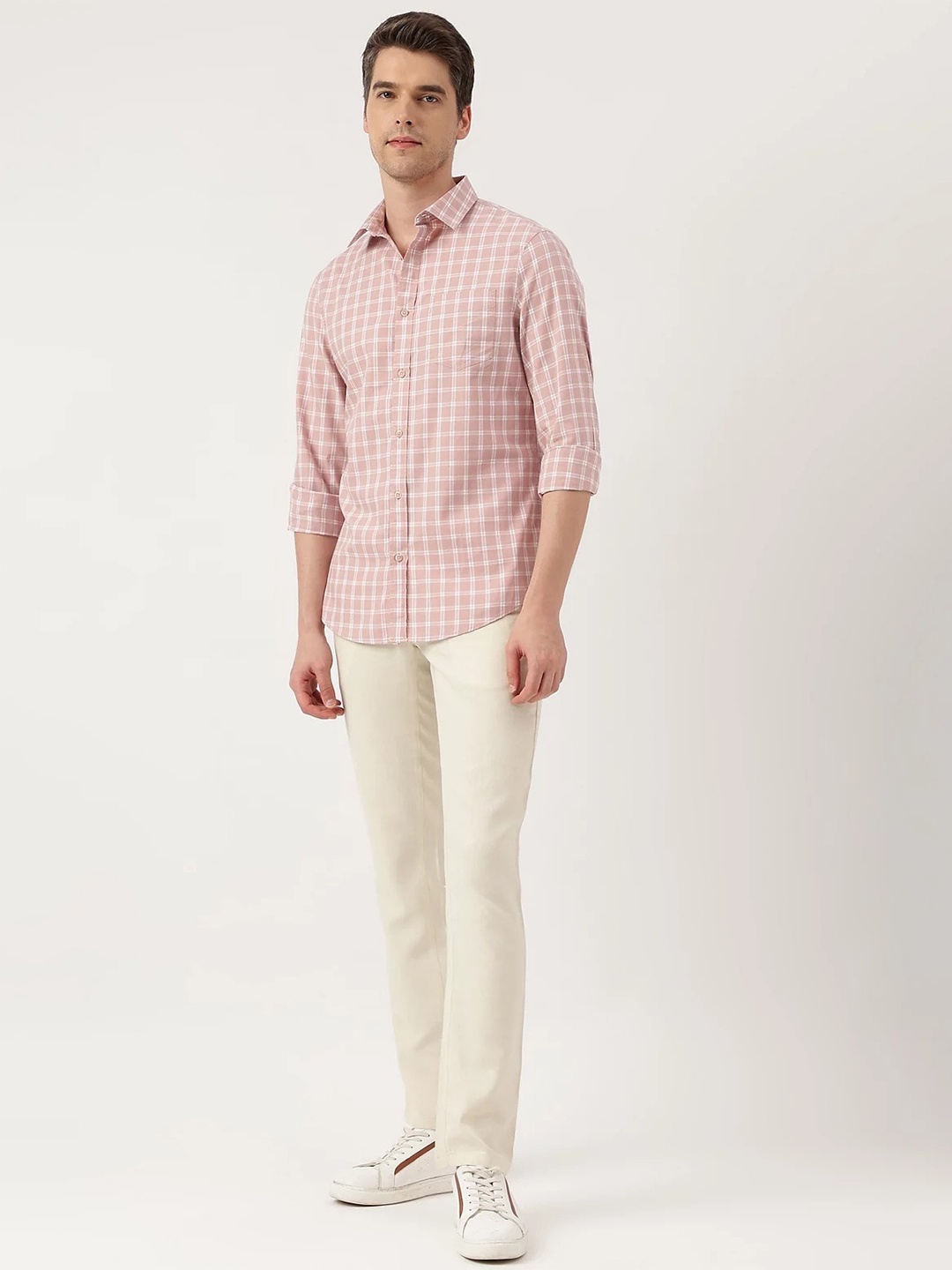 

Marks & Spencer Tattersall Checked Pure Cotton Casual Shirt, Pink