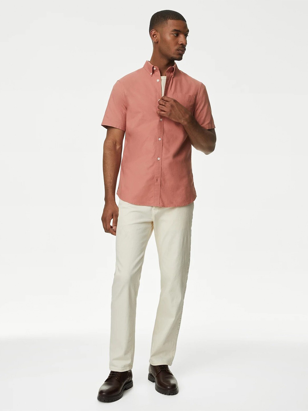 

Marks & Spencer Men Opaque Casual Shirt, Pink