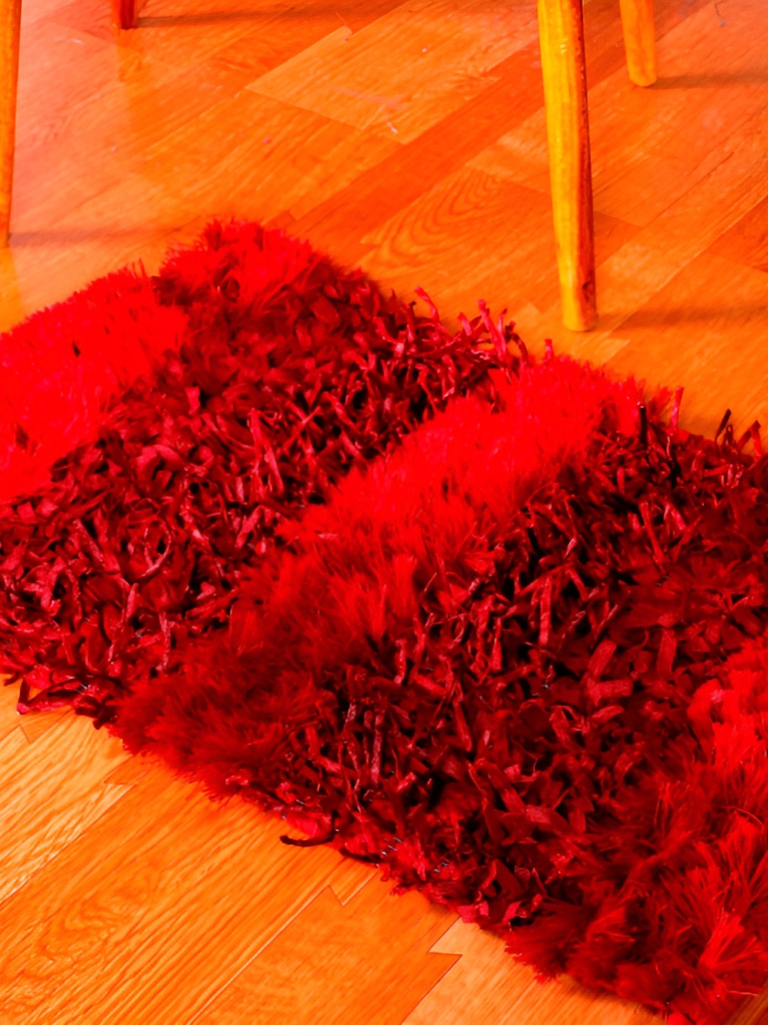 

HANDICRAFT PALACE Red Acrylic Soft Non-Woven Rectangular Anti-Skid Doormat